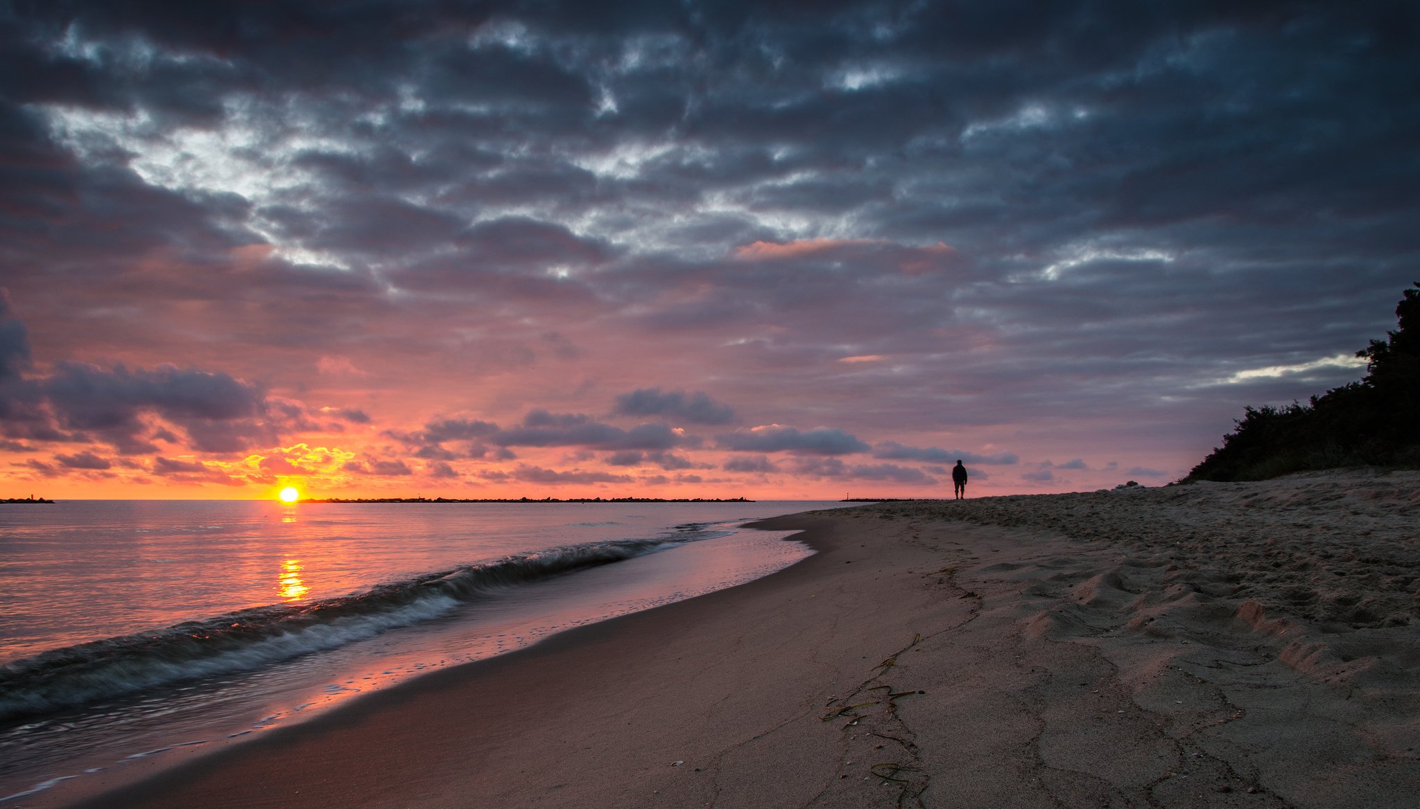 meer strand morgen morgendämmerung zu fuß