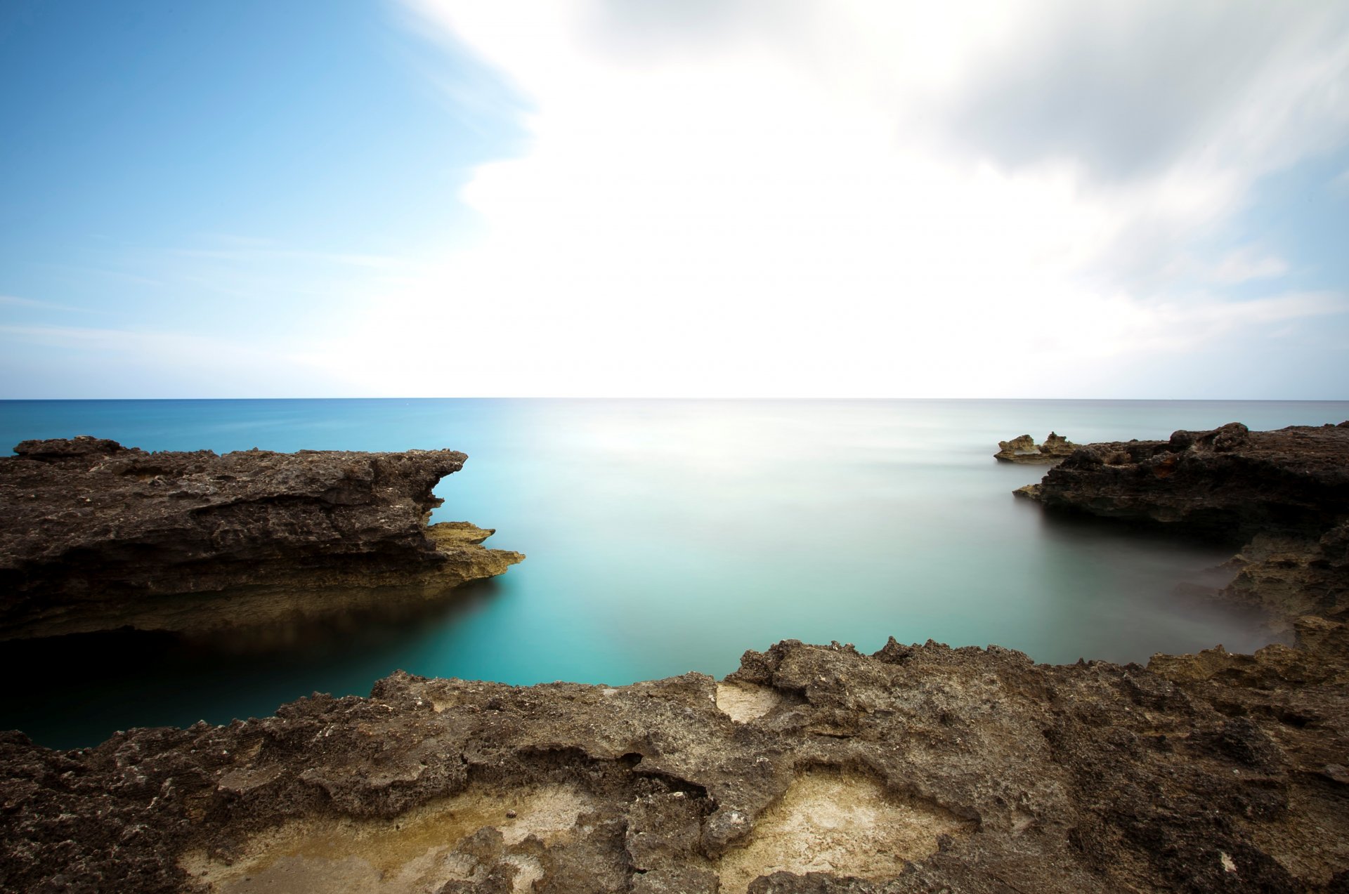 landscape nature sea water of mind stones sky blue background wallpaper widescreen full screen hd wallpapers fullscreen