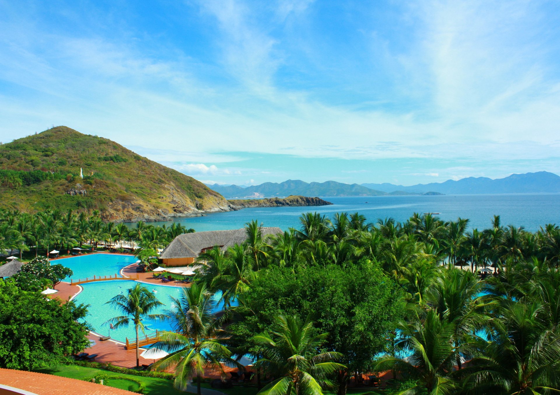 trópicos isla piscina tailandia islas mar montañas naturaleza