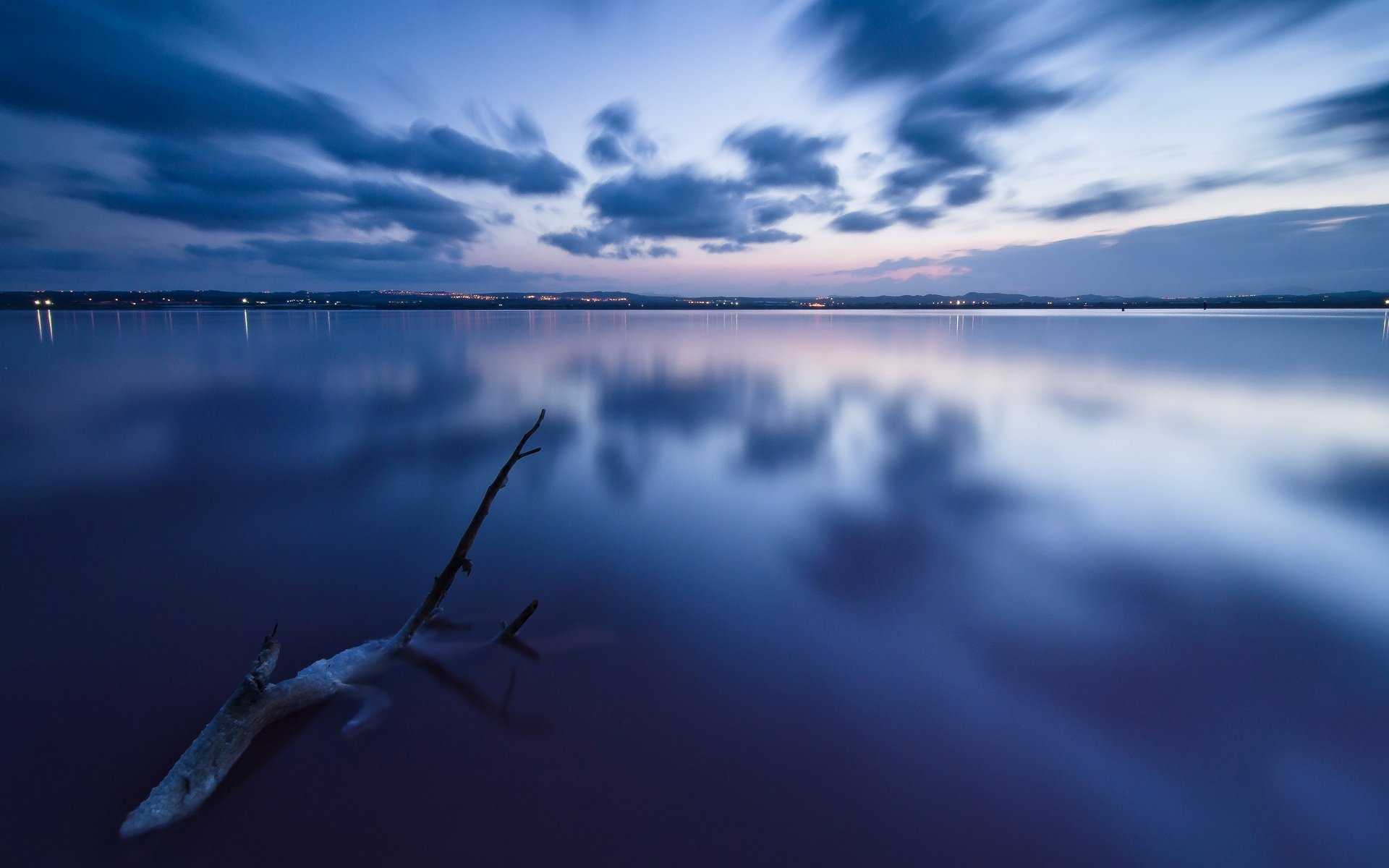 landscape nature sea water tree sky clouds reflection blue night background wallpaper widescreen full screen hd wallpapers fullscreen