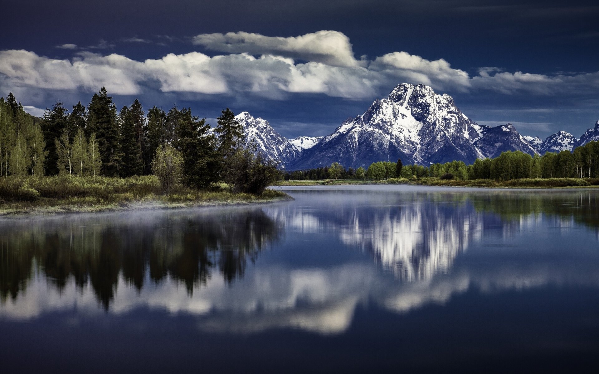 mont moran rivière snake parc national de grand teton wyoming rivière snake grand teton réflexion