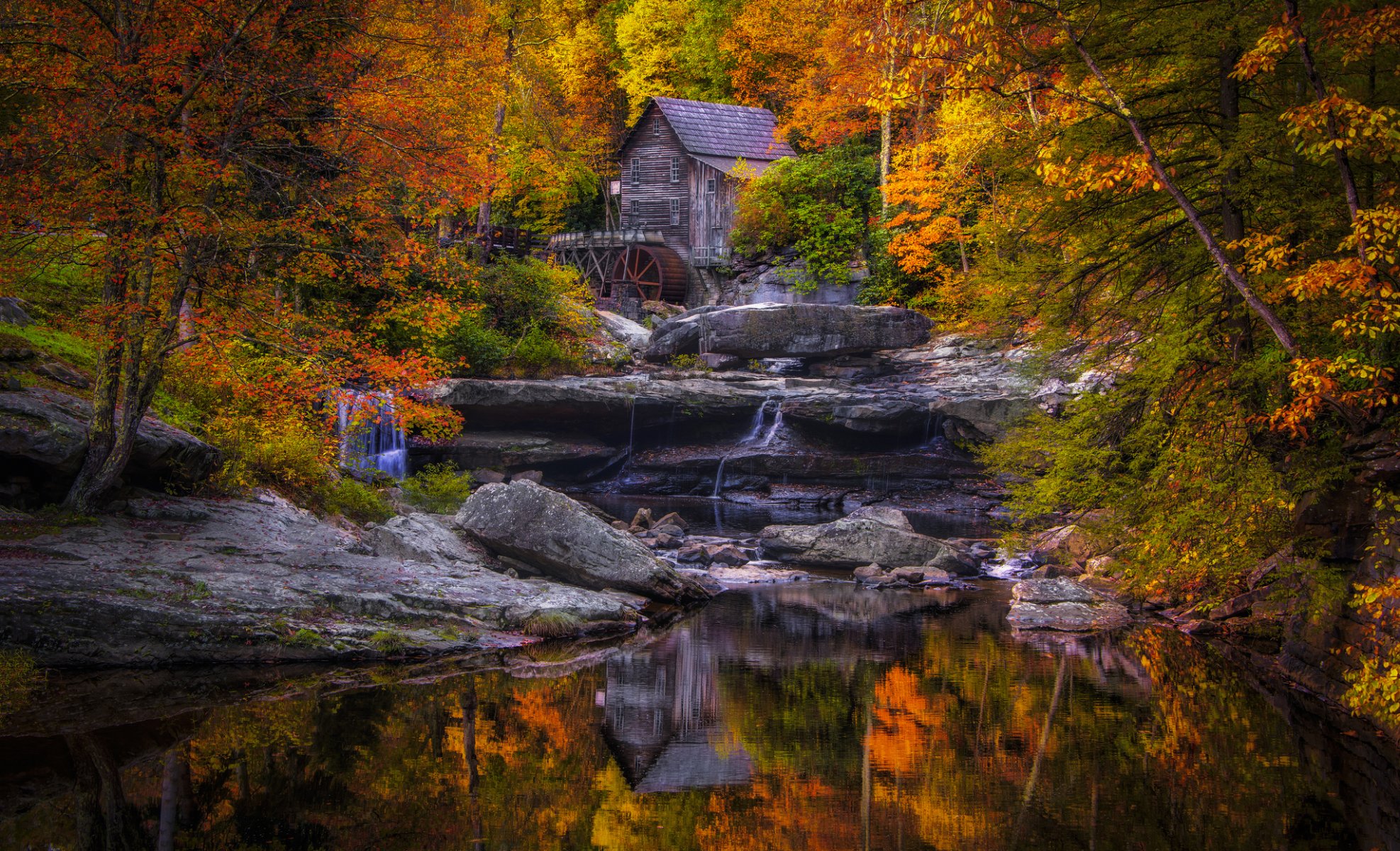 herbst babcock park mühle fluss