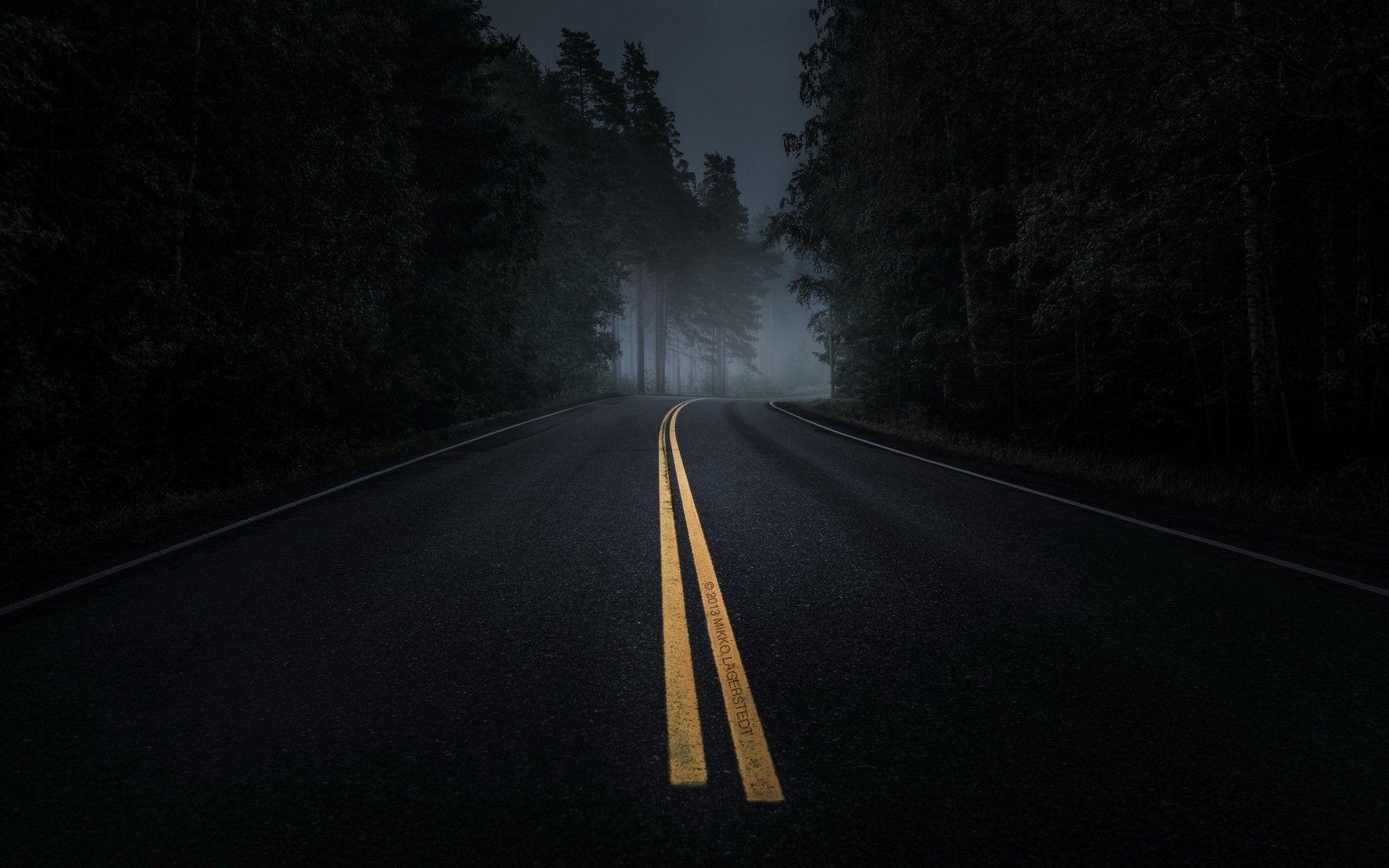 straße nacht landschaft