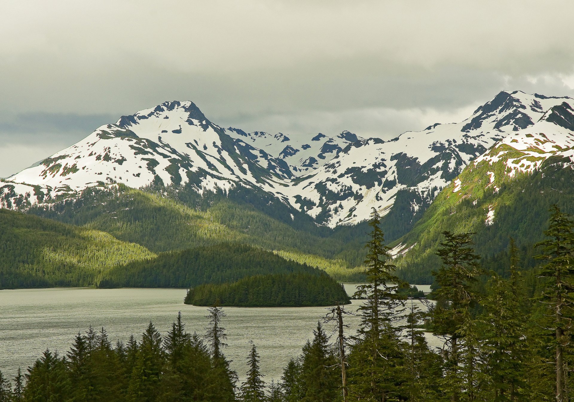 berge wald see insel