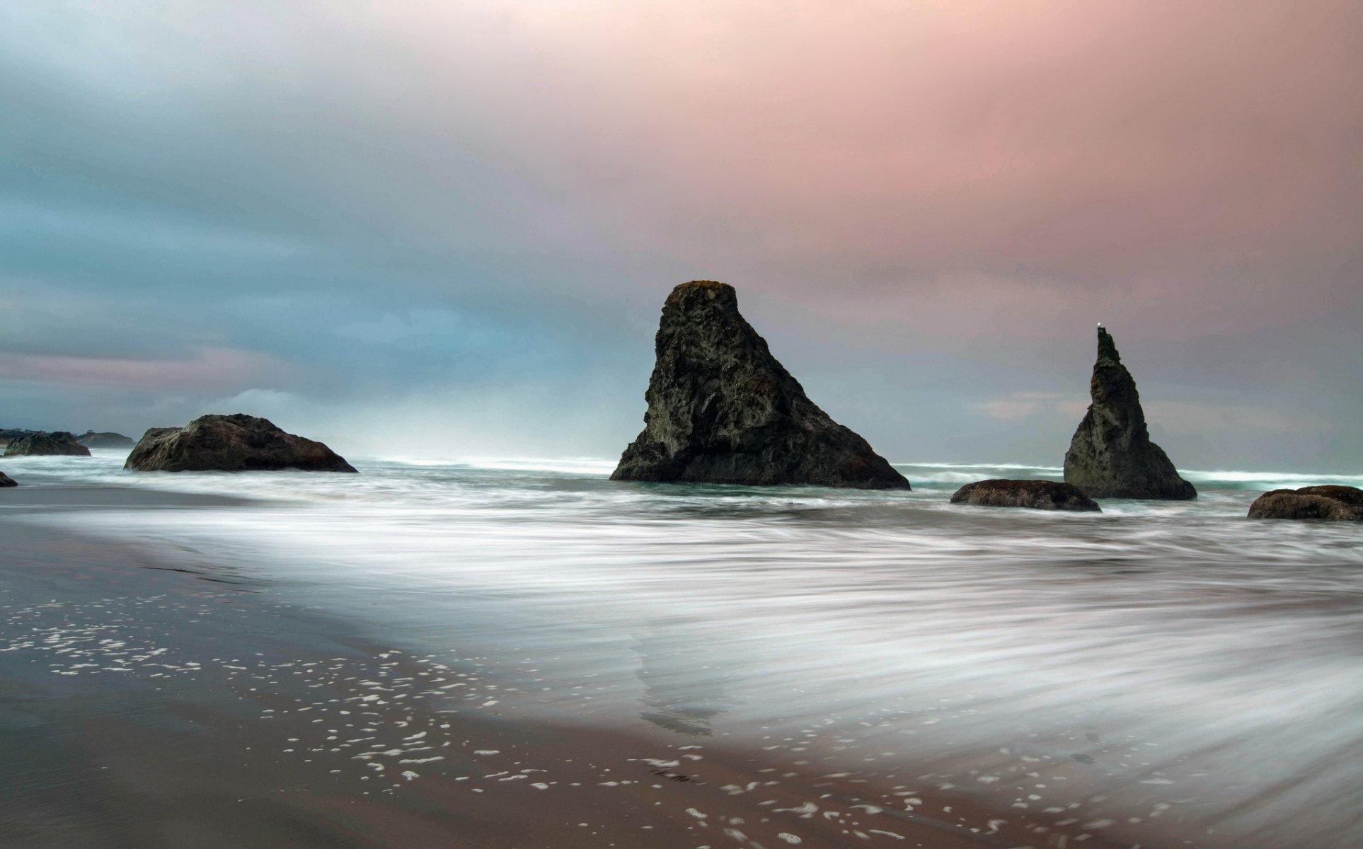 mer plage rochers matin