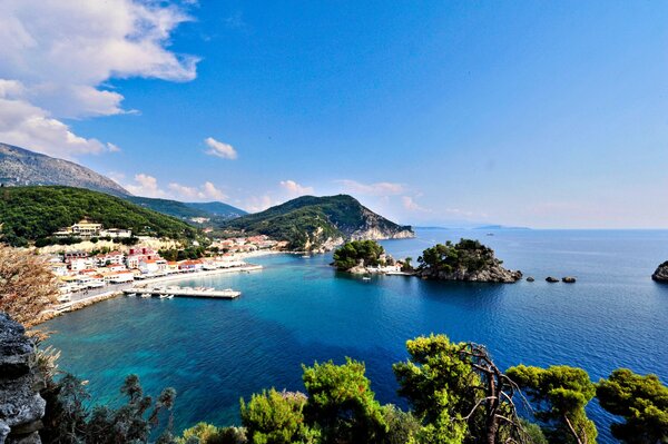 The coast of the islands in the Greek Sea