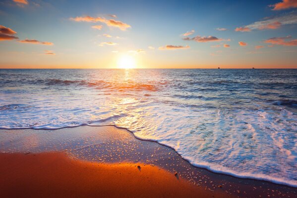 Beautiful sunset on the beach