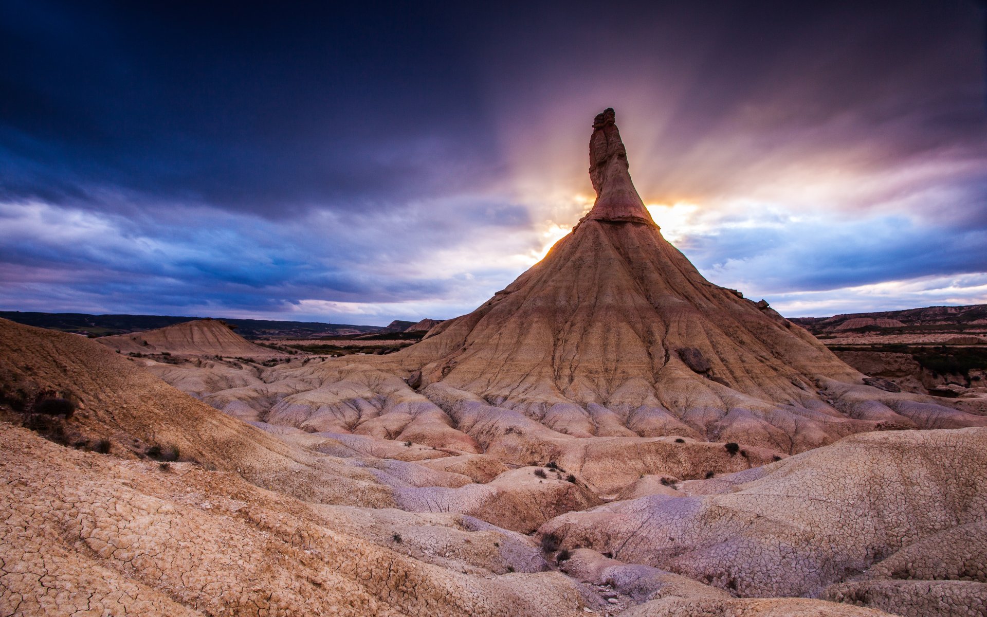 the bardenas reales national park northern spain nature sunset mountain