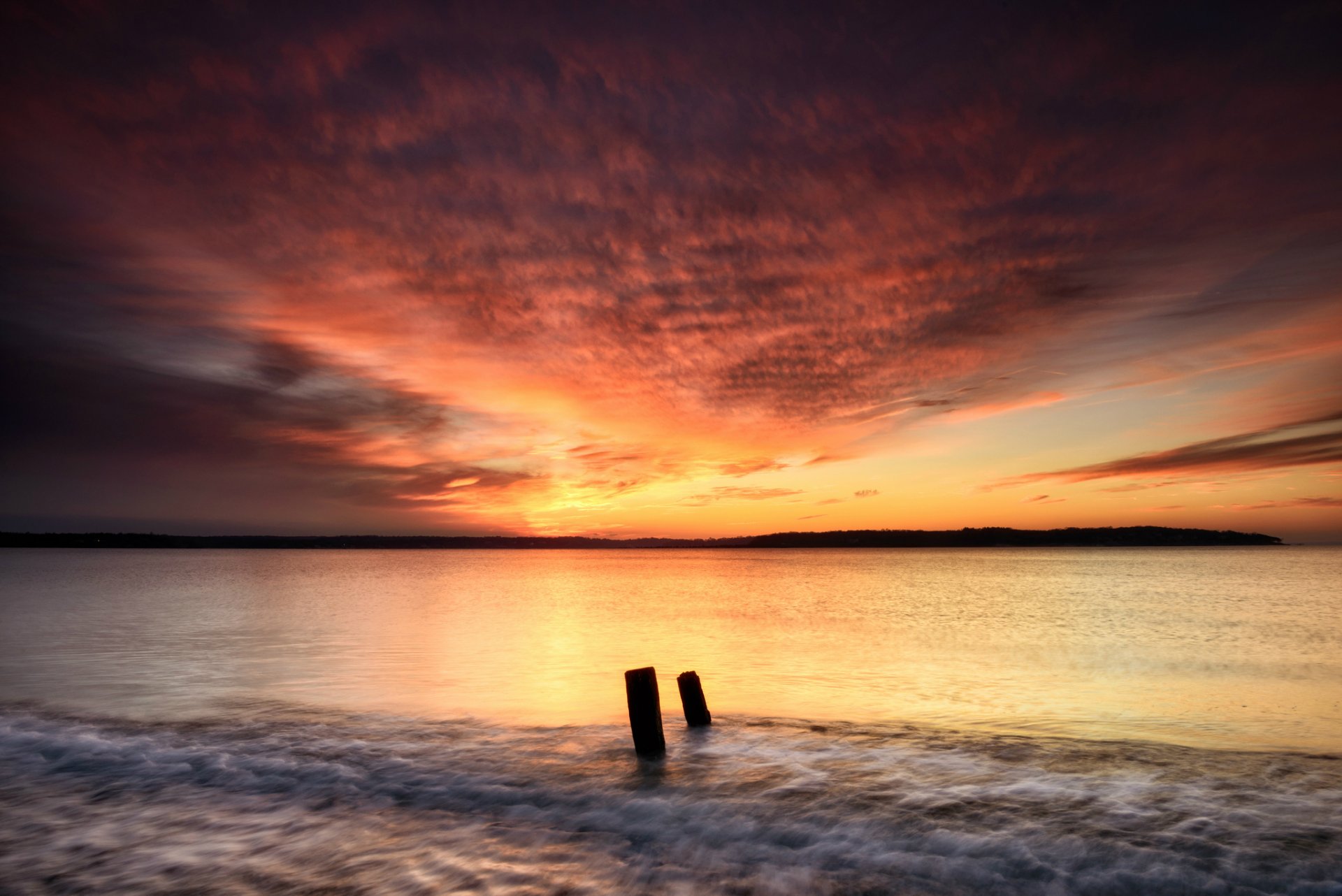 morgen morgendämmerung küste meer bucht himmel wolken