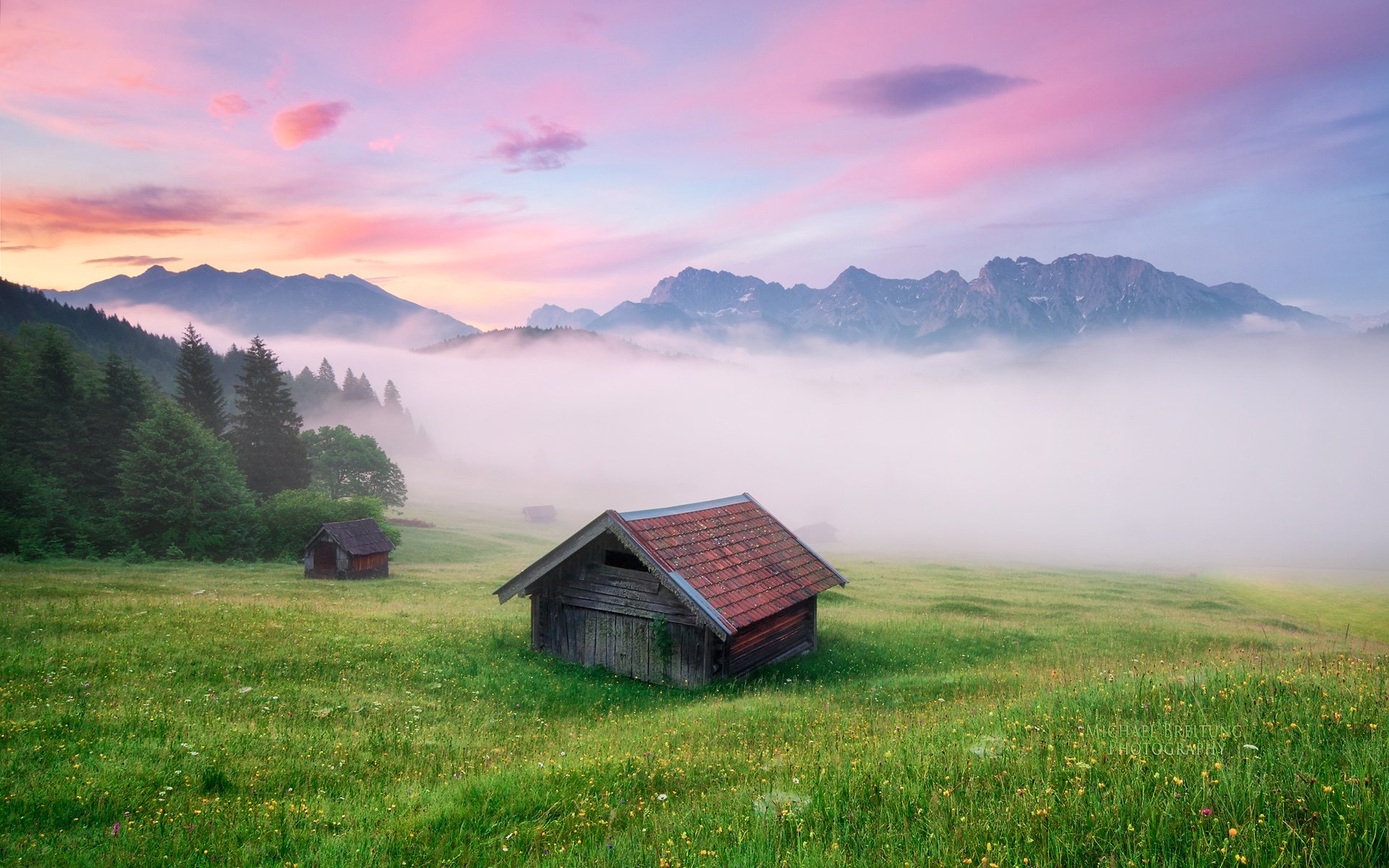 michael breitung germania bovaria alpi nebbia sera cabine