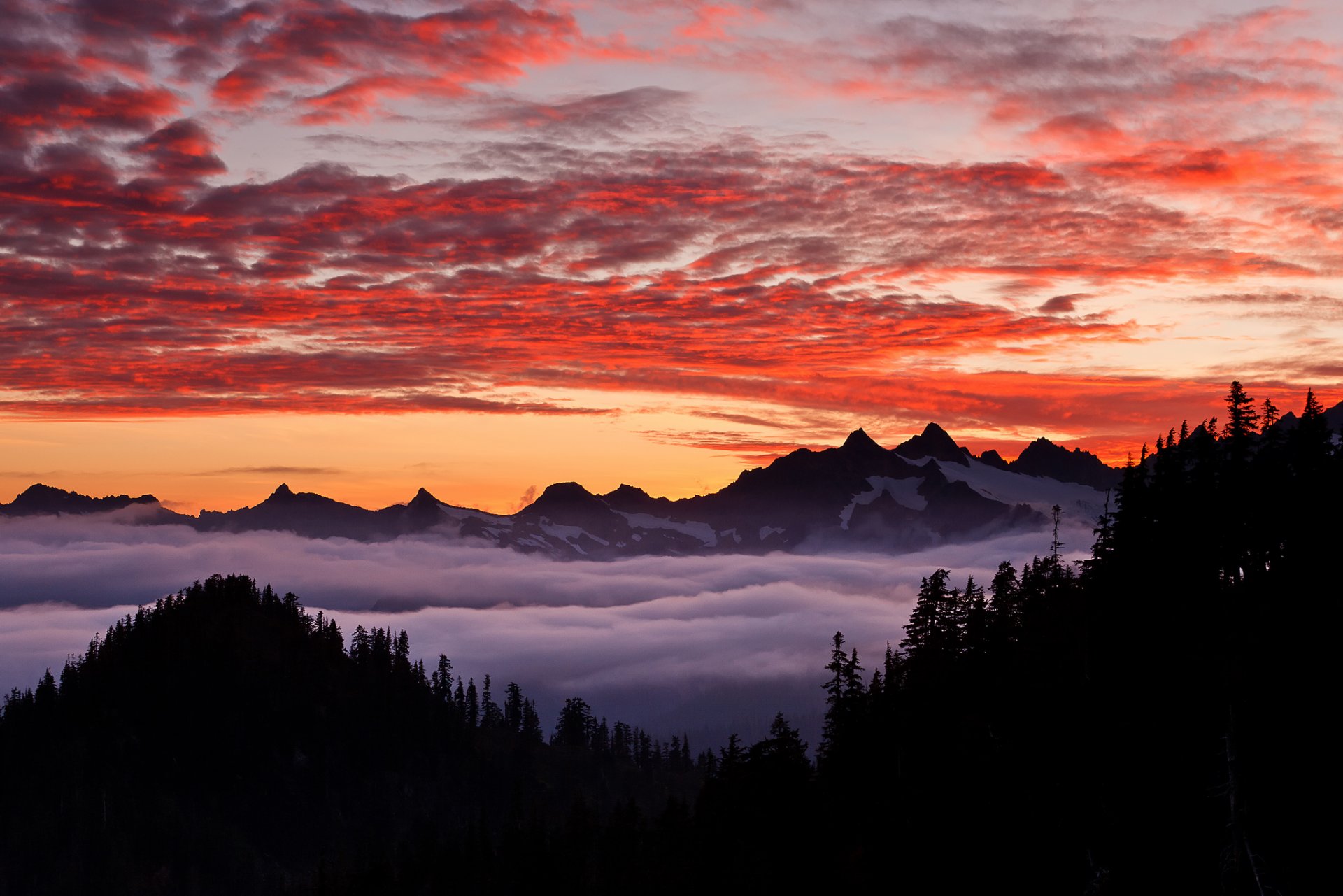 estados unidos oregon estado montañoso montañas bosque cielo puesta de sol michael hellen fotografía