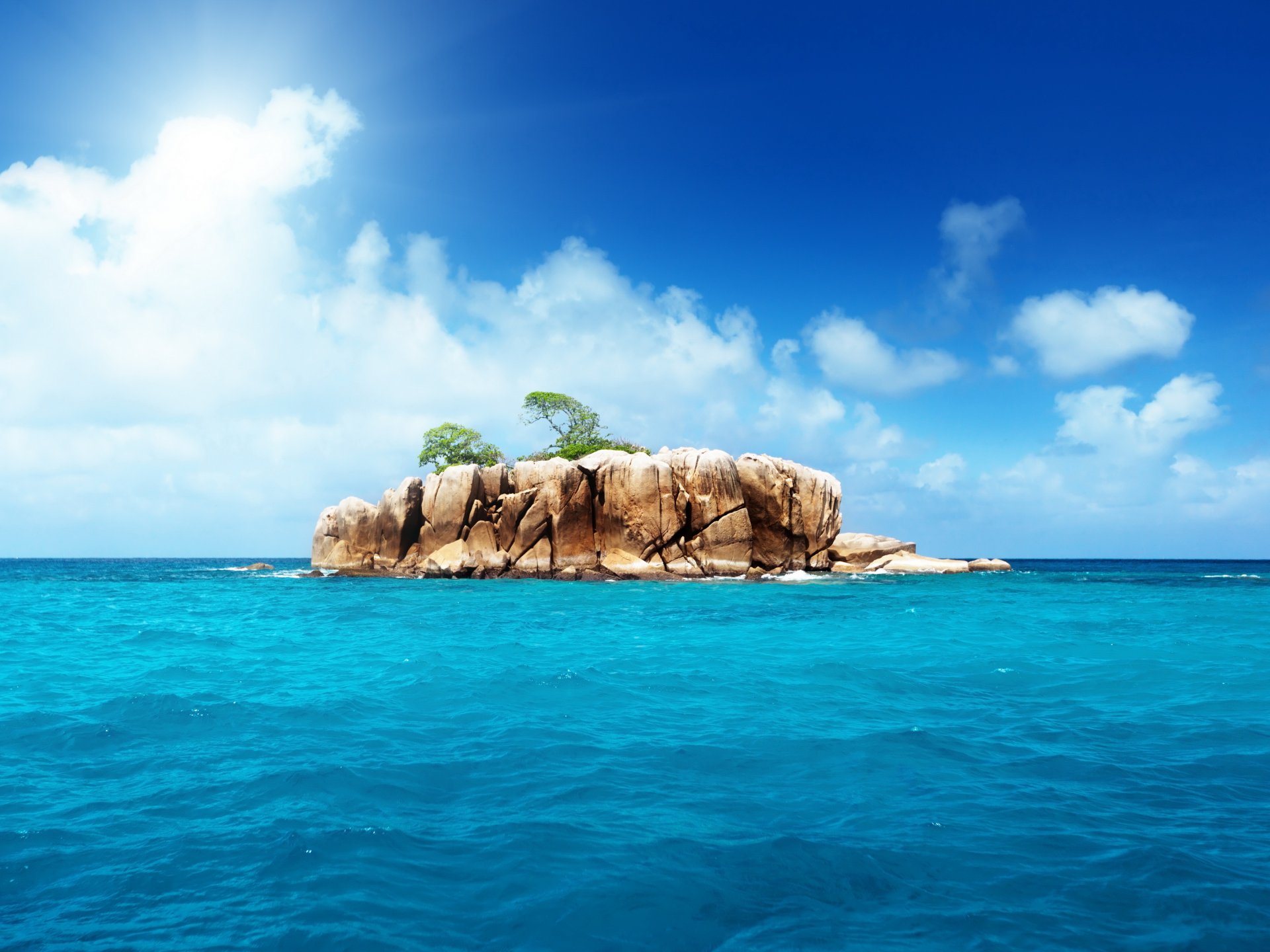 island ocean nature landscape sky