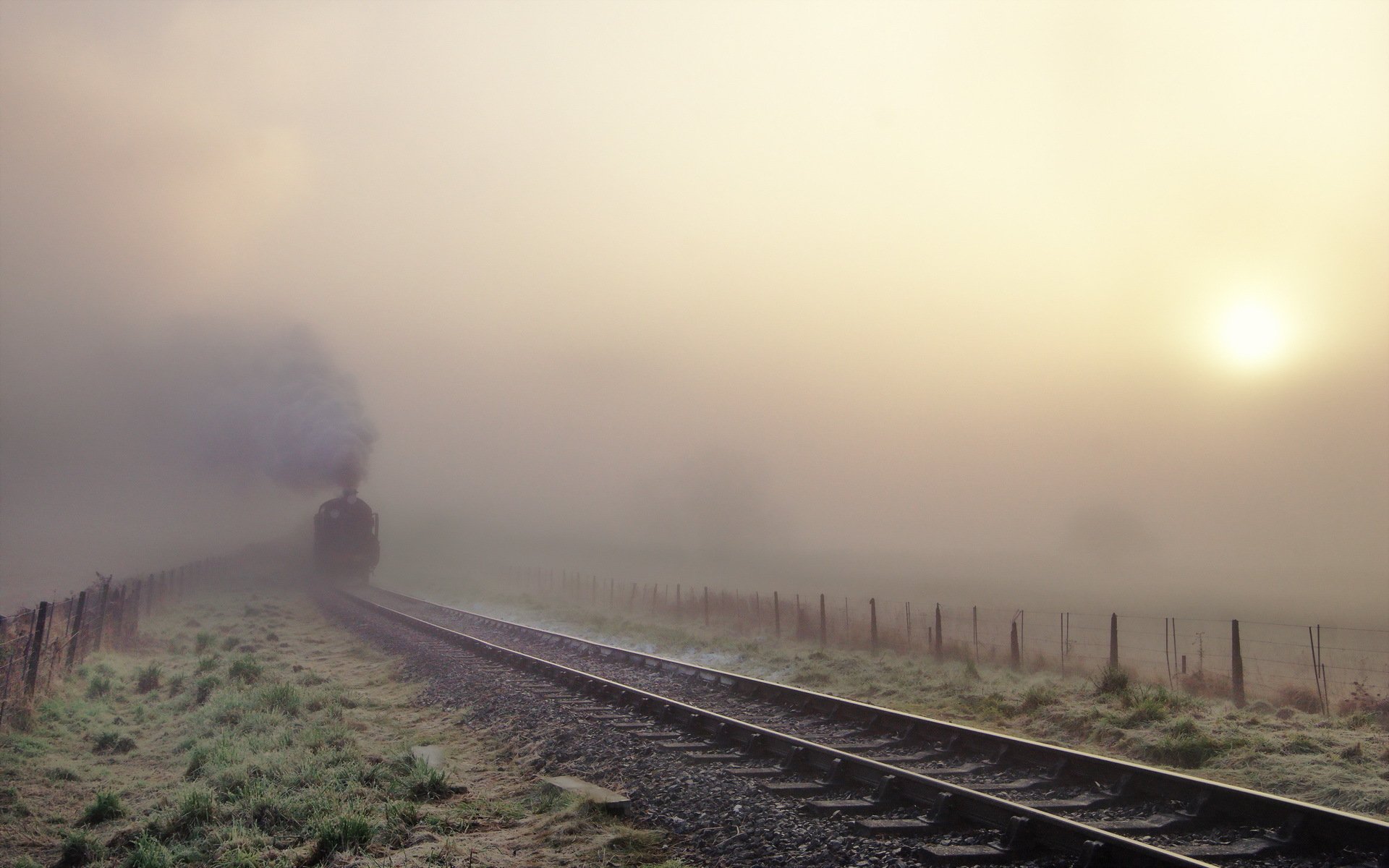 eisenbahn nebel zug