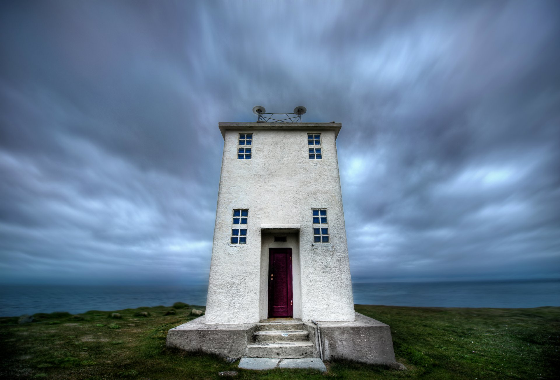 island leuchtturm meer himmel wolken wolken