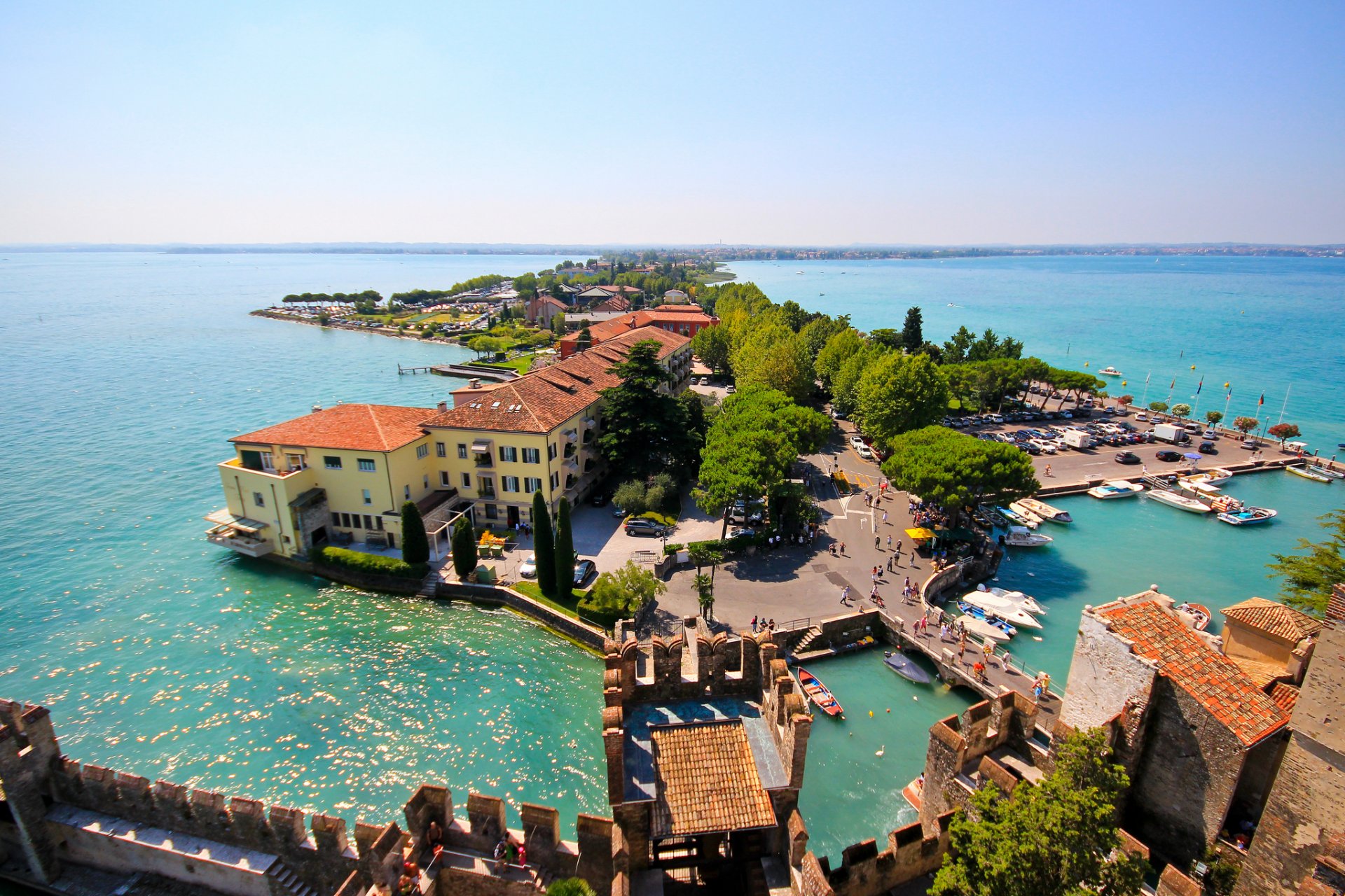 sirmione lombardie italie lac de garde île panorama