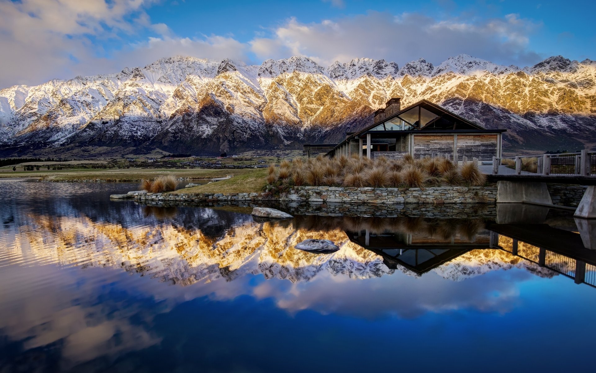 queenstown nueva zelanda lago wakatipu queenstown lago wakatipu montañas reflexión