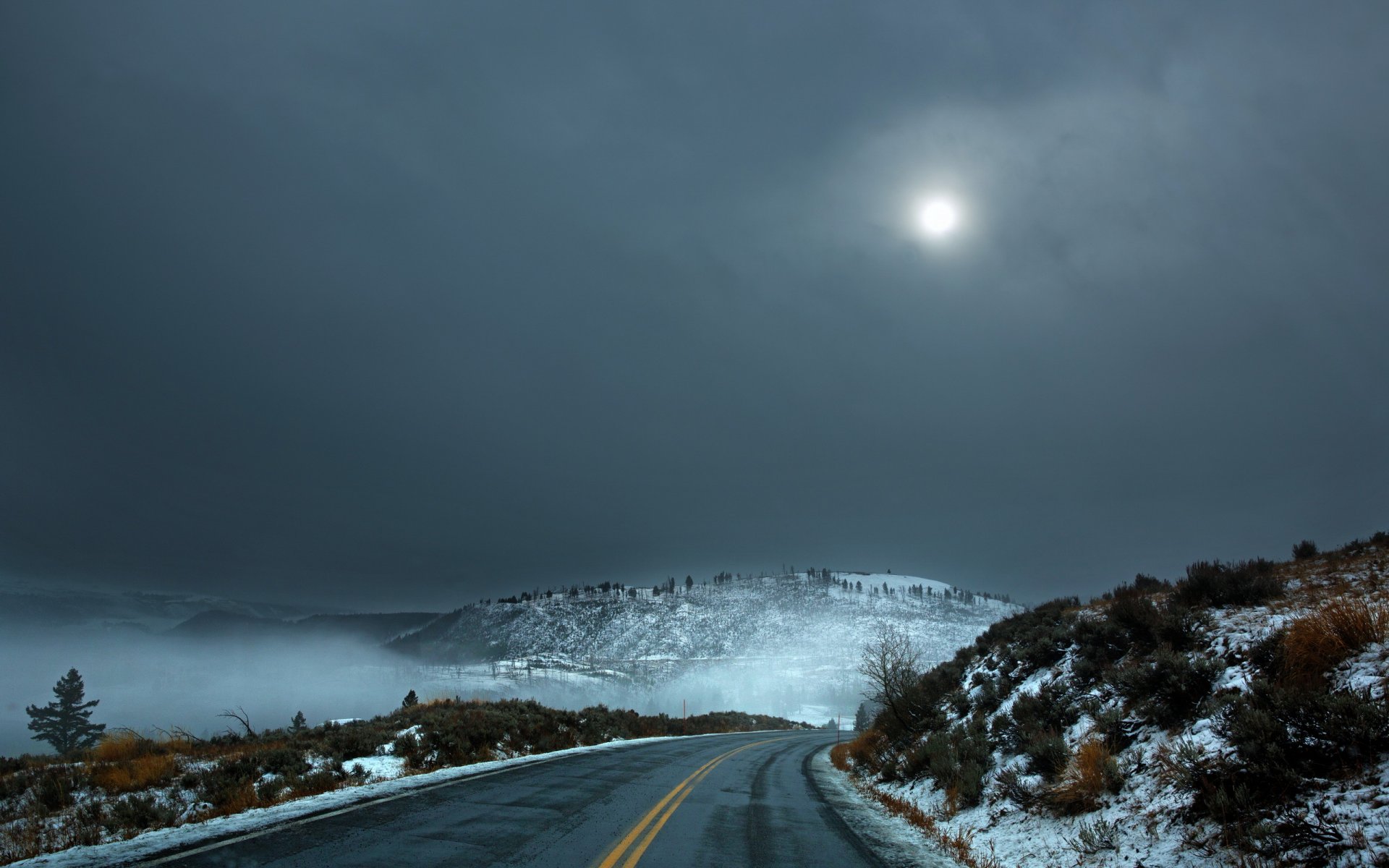 night road landscape