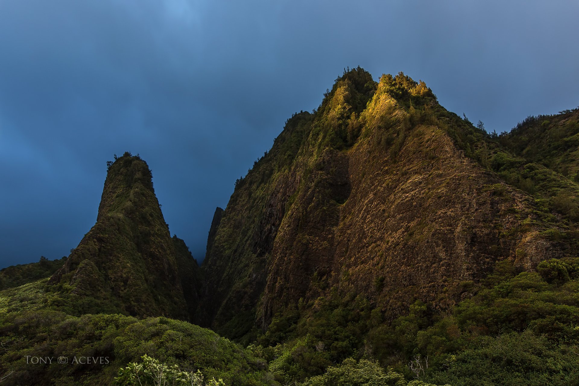 сша гавайи гавайские острова небо тучи ноябрь мауи иао долина west maui горы облака