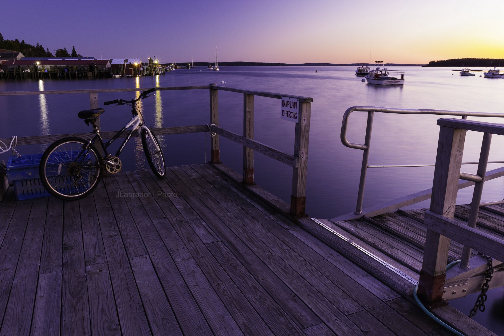 pier pier fahrrad sonnenuntergang bucht