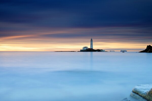 Faro di Santa Maria all alba