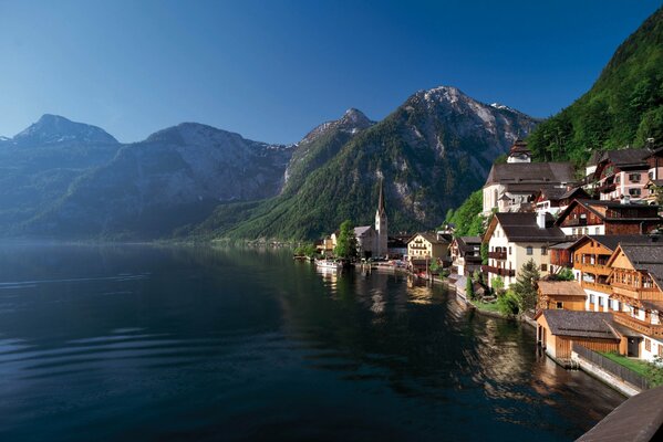 Mountain Lake, a town in Austria