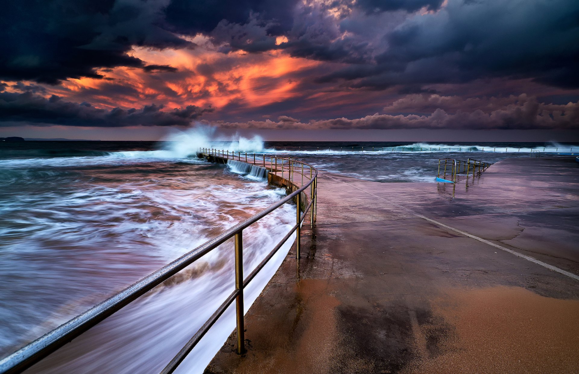 nature paysage ciel coucher de soleil plage océan soleil sable mer aube