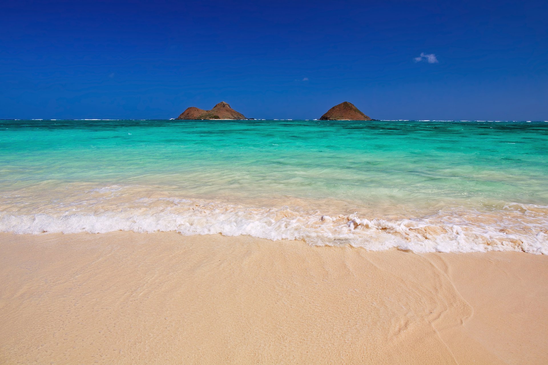 stati uniti d america hawaii isole hawaii kailua lanikai mokulua isola lanikai spiaggia pacifico mare oceano spiaggia cielo inverno febbraio ade hopkins foto