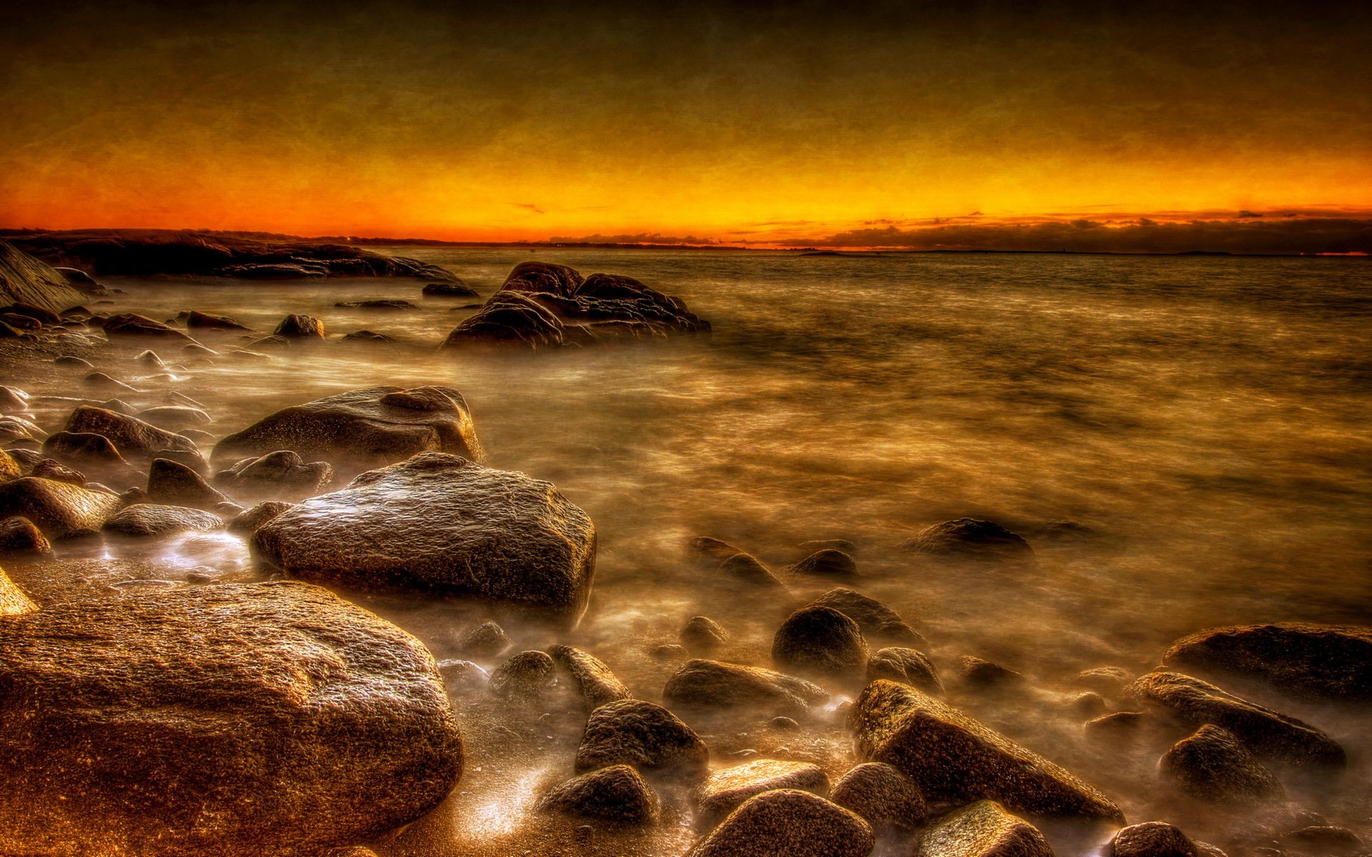 unset sea background landscape style