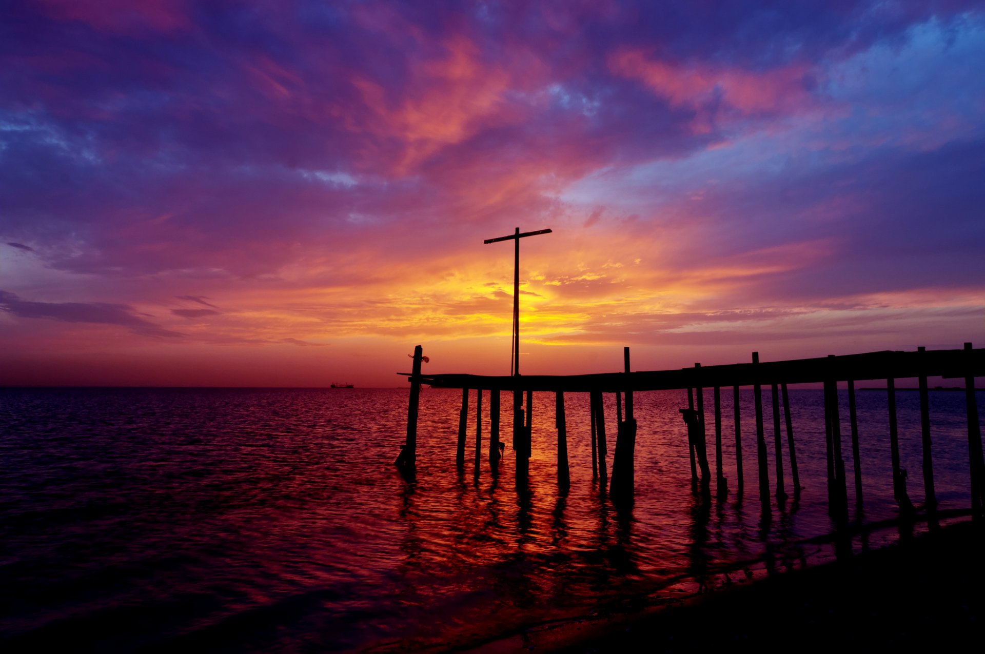 bahrain golfo persico molo riva sera tramonto