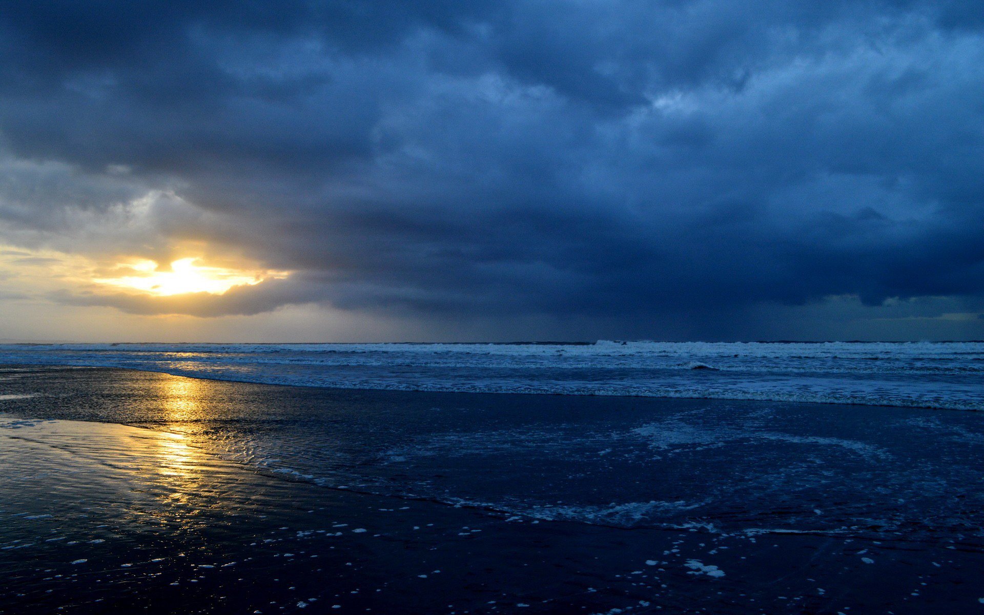 landscape sea water sun sky clouds beach horizon