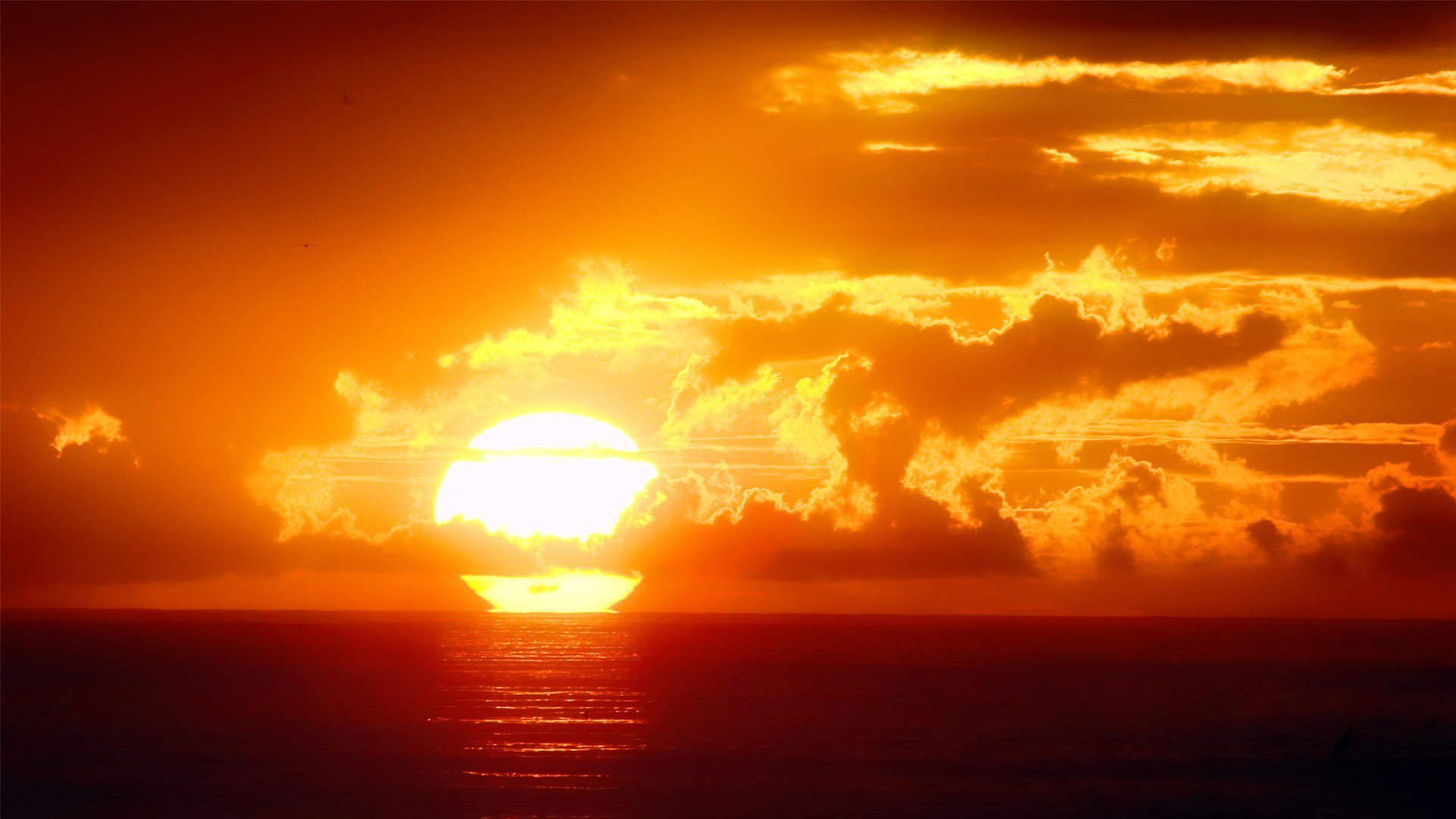 meer ozean ferne horizont himmel wolken sonne dämmerung sonnenuntergang