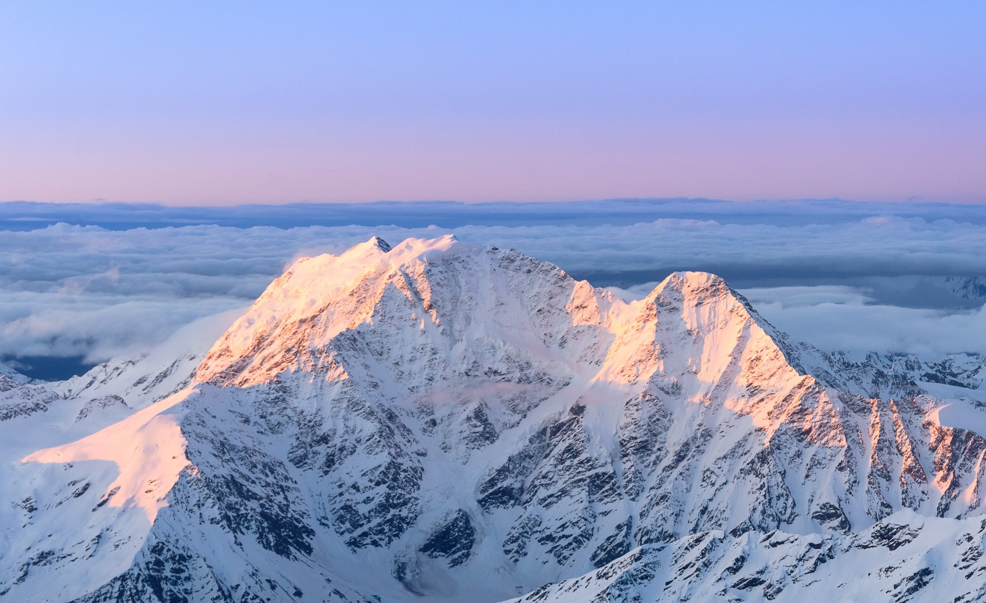 montagne nuvole cielo ghiacciaio ghiacciaio sette caucaso alba