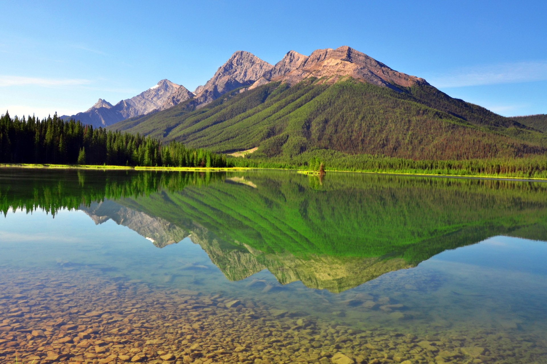 lago montañas verano naturaleza paisaje