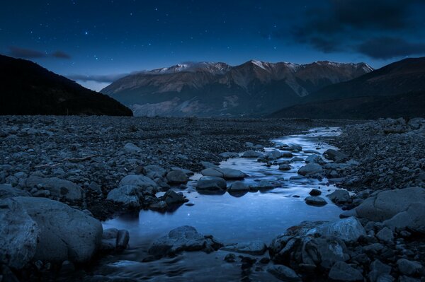 Southern Alps, mountain river