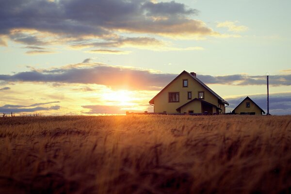 A quiet evening in a small village