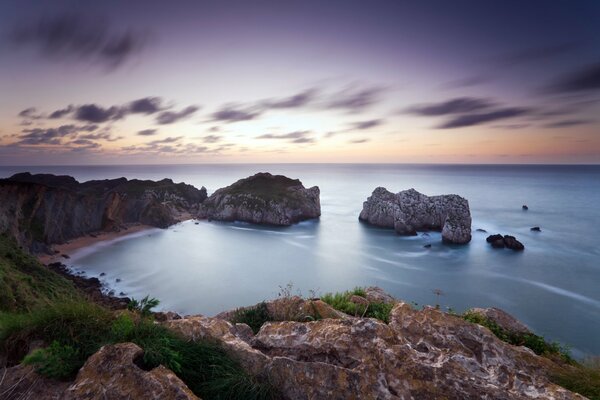 Paysage marin avec des rochers