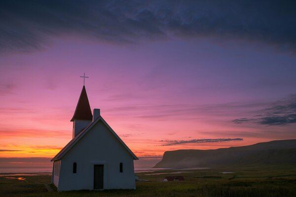 A church on a hill in Switzerland