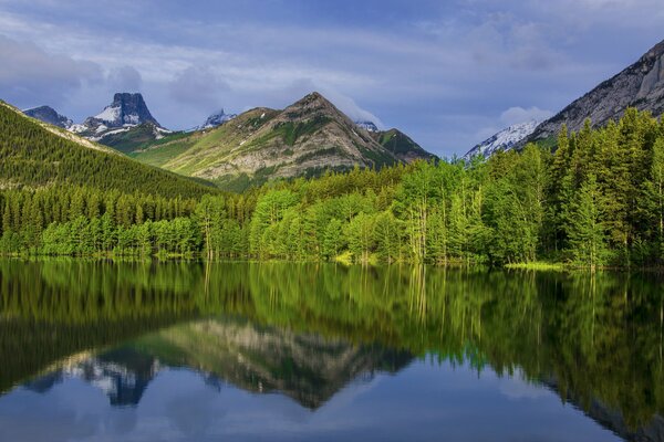 Canadian National Park with a lake