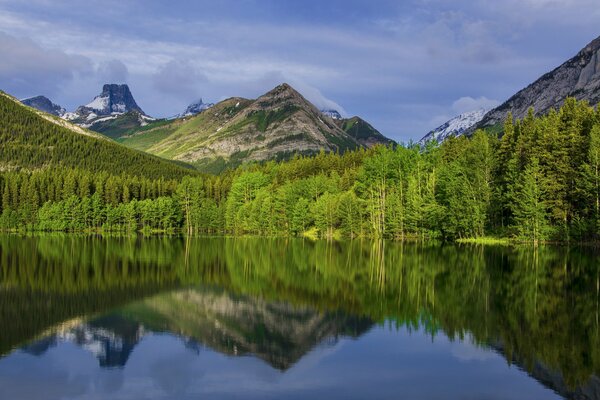 Канадский национальный парк с озером