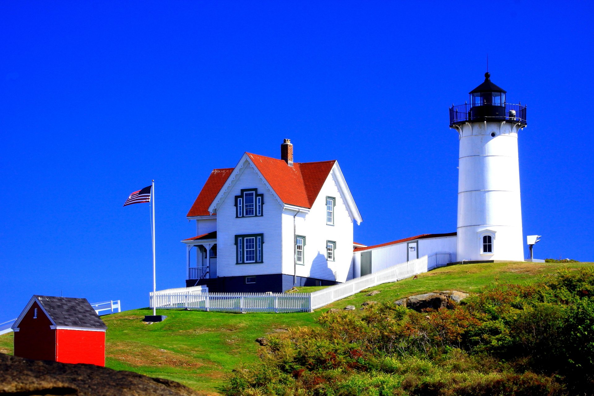 united states lighthouse house flag