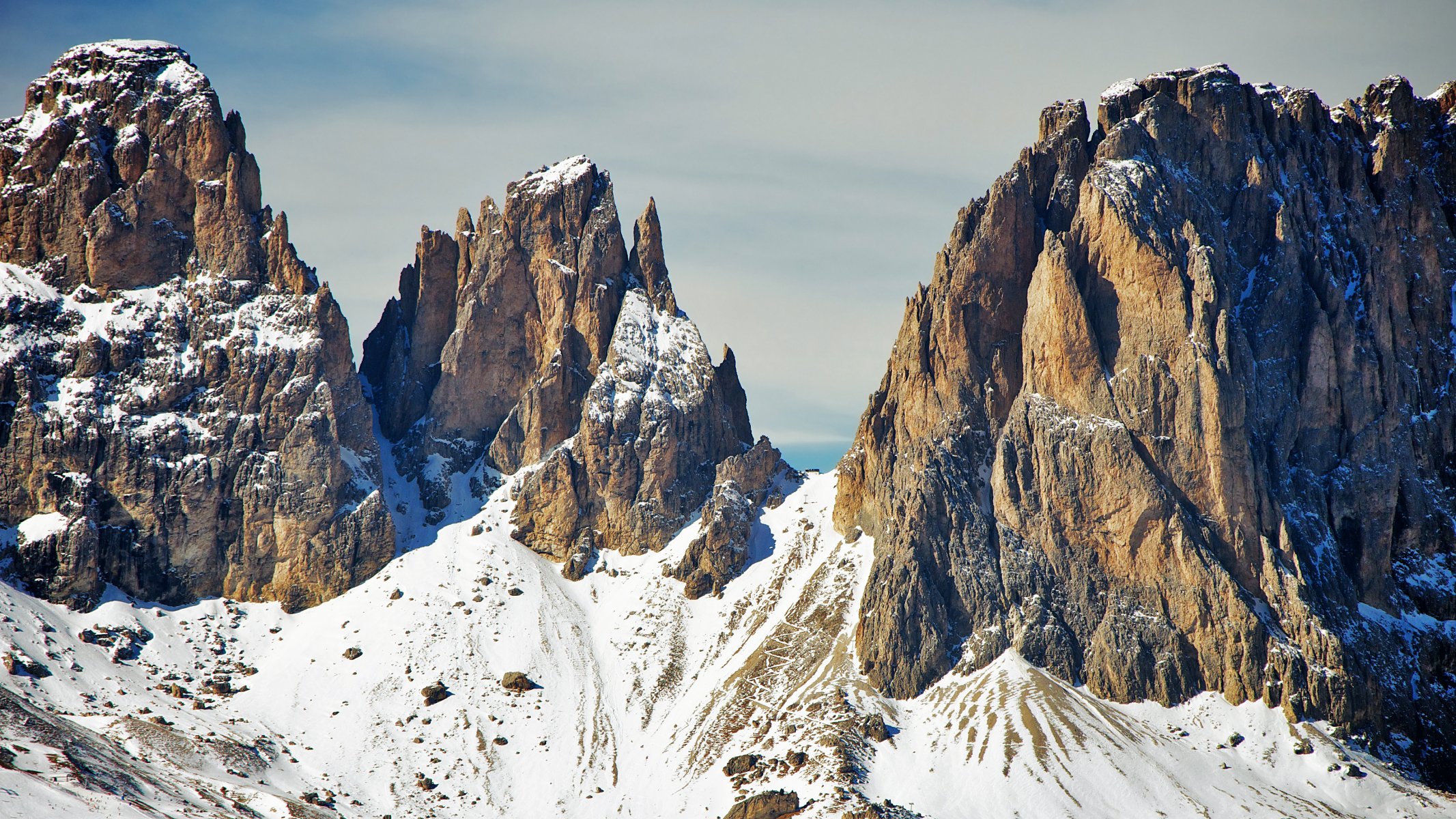 mountain winter dolomites southern alps italy