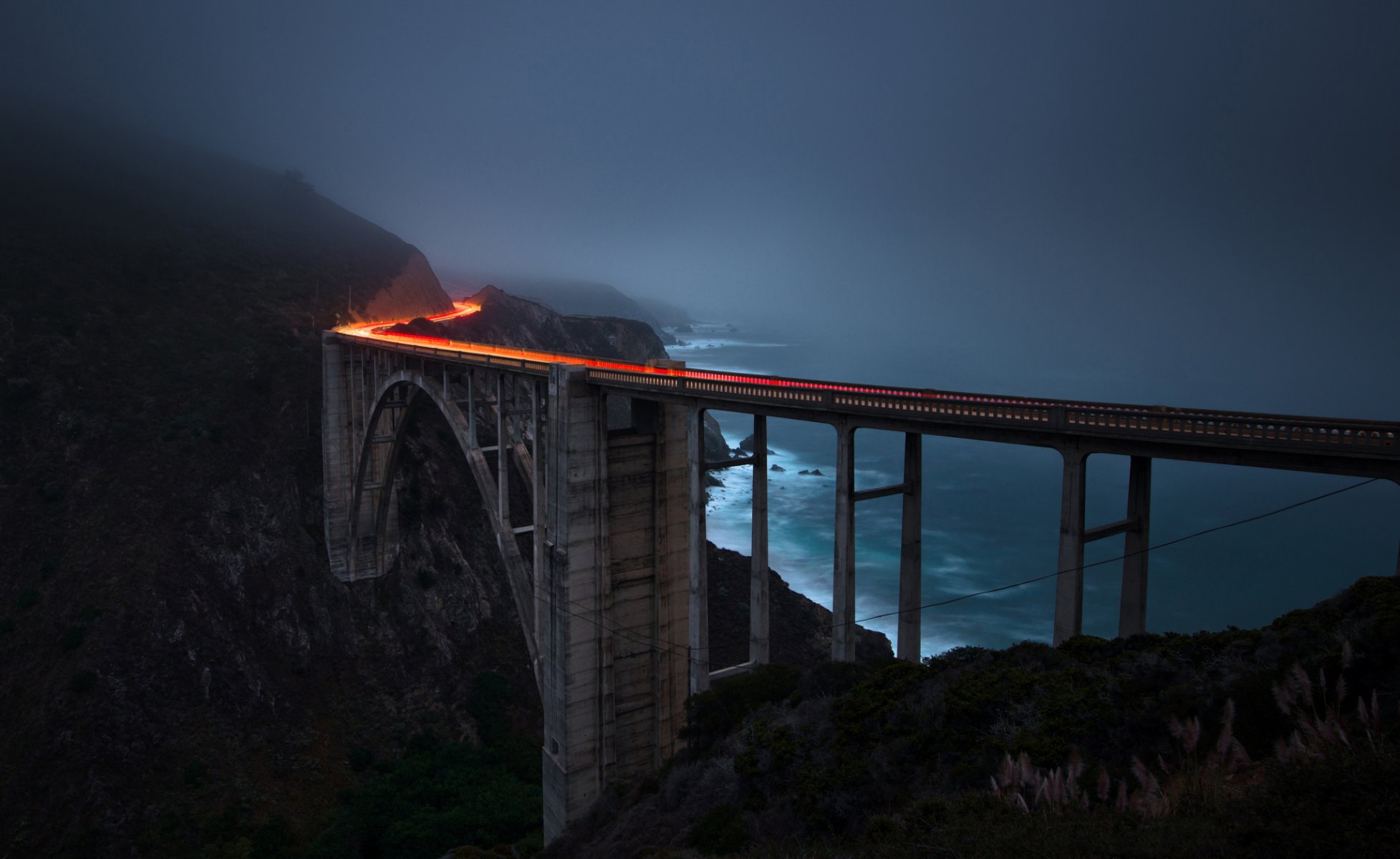 bridge road light extract lights beach darkne