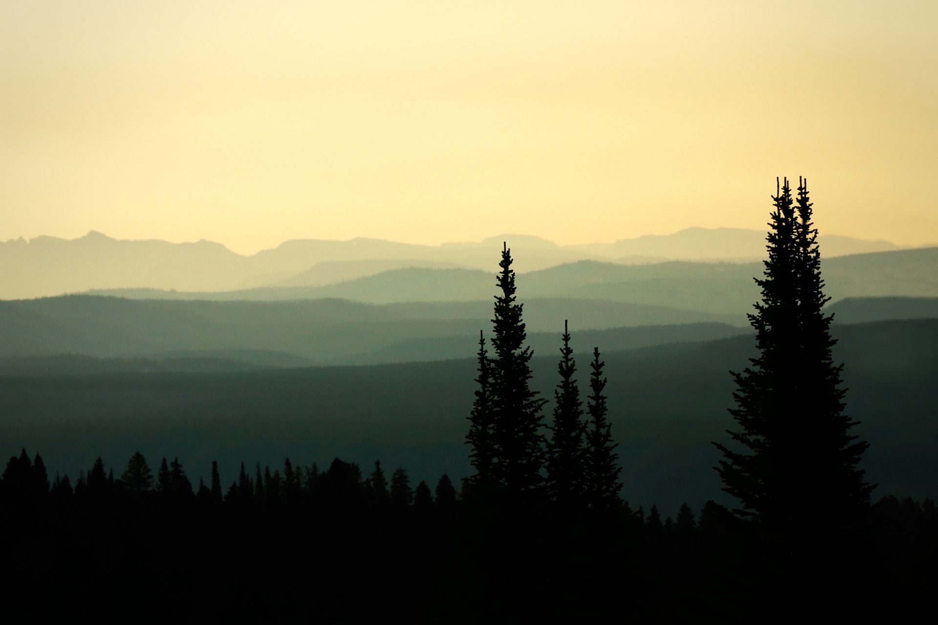 himmel wald berge hügel