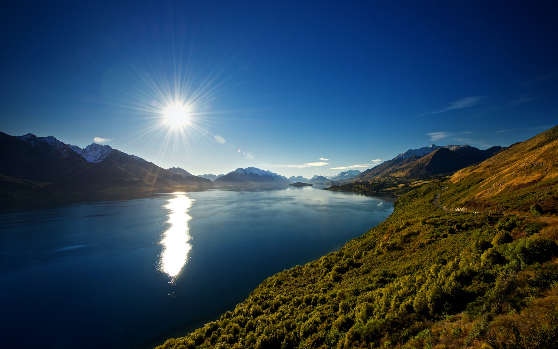 lake wakatipu neuseeland see berge natur