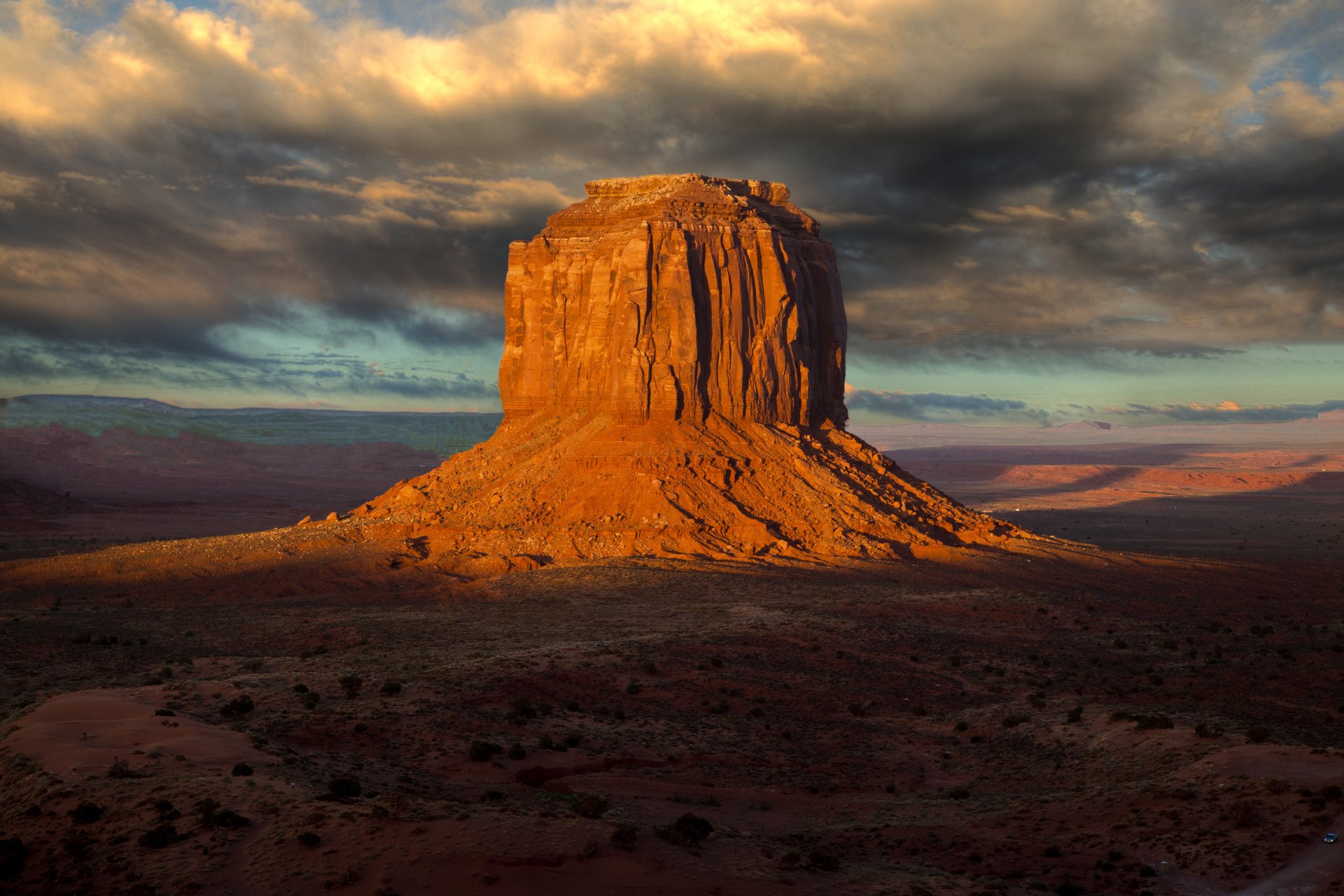 valley rock united states desert sky