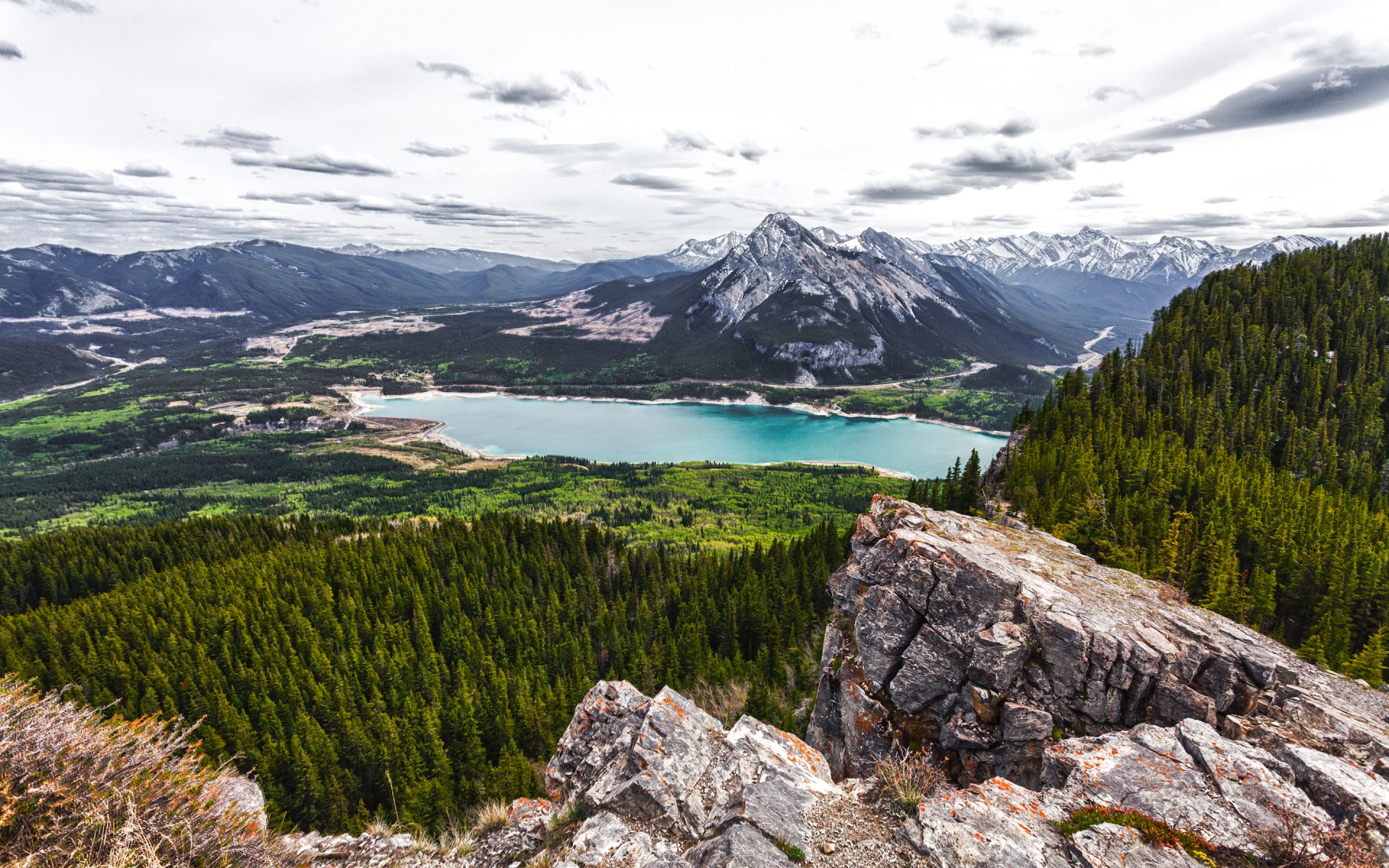 bariera jeziora alberta kanada jezioro góry las