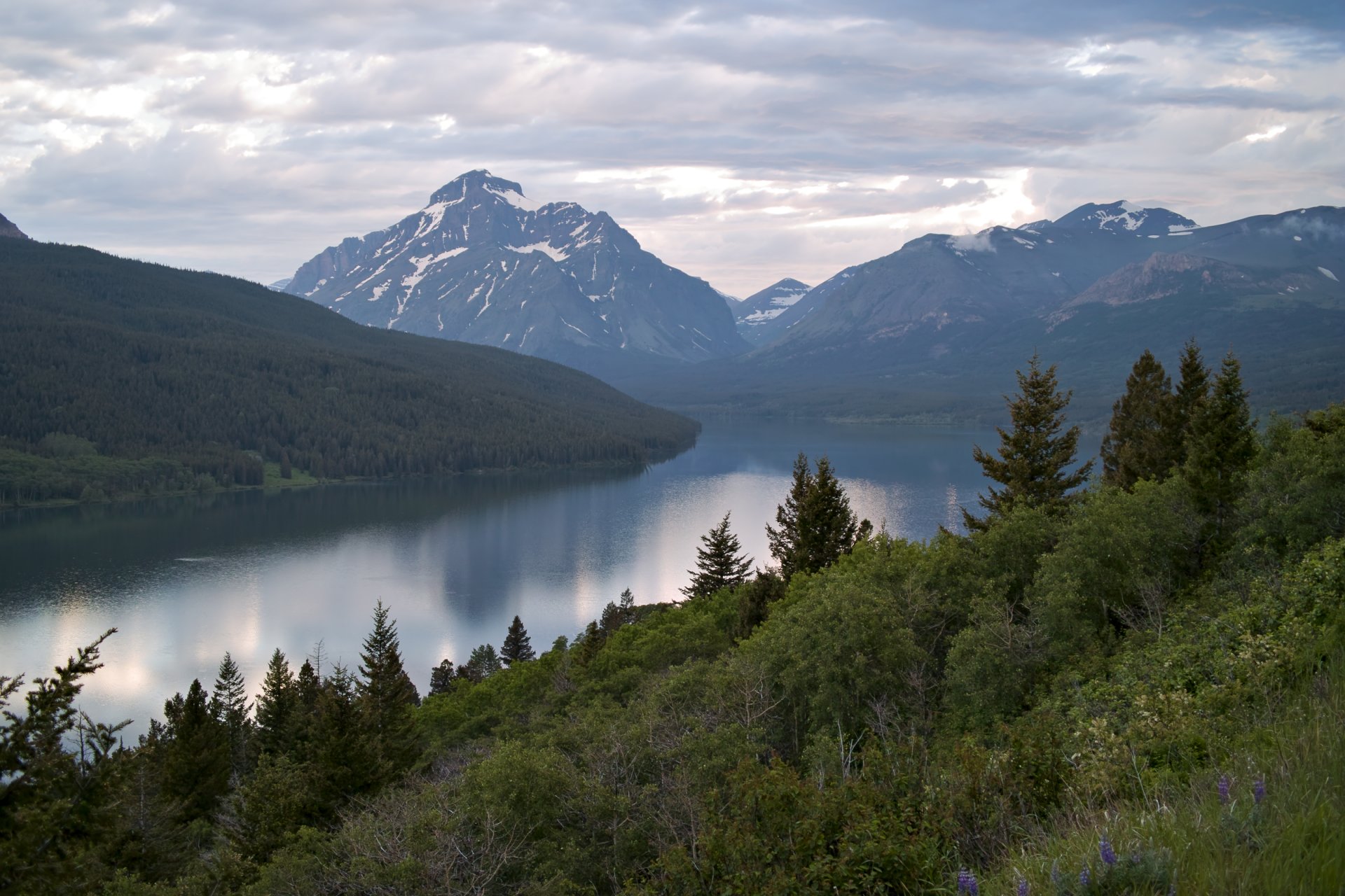 two medicine lake glacier national park lake mountain