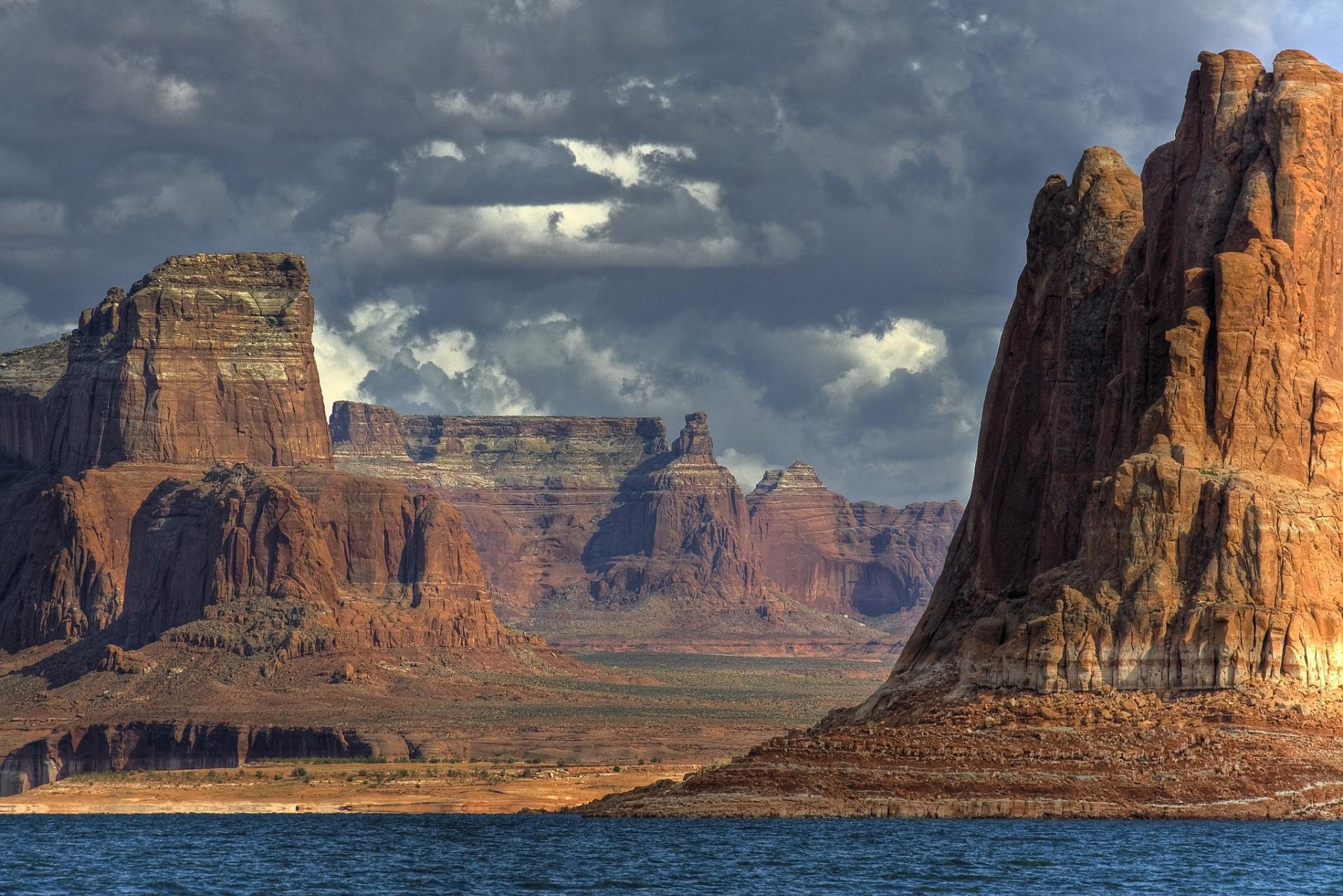 canyon river sky rock