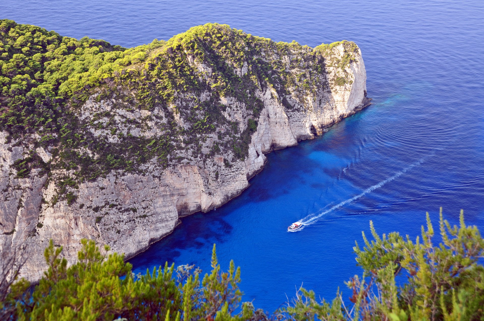 grèce mer roches navire bateau empreinte