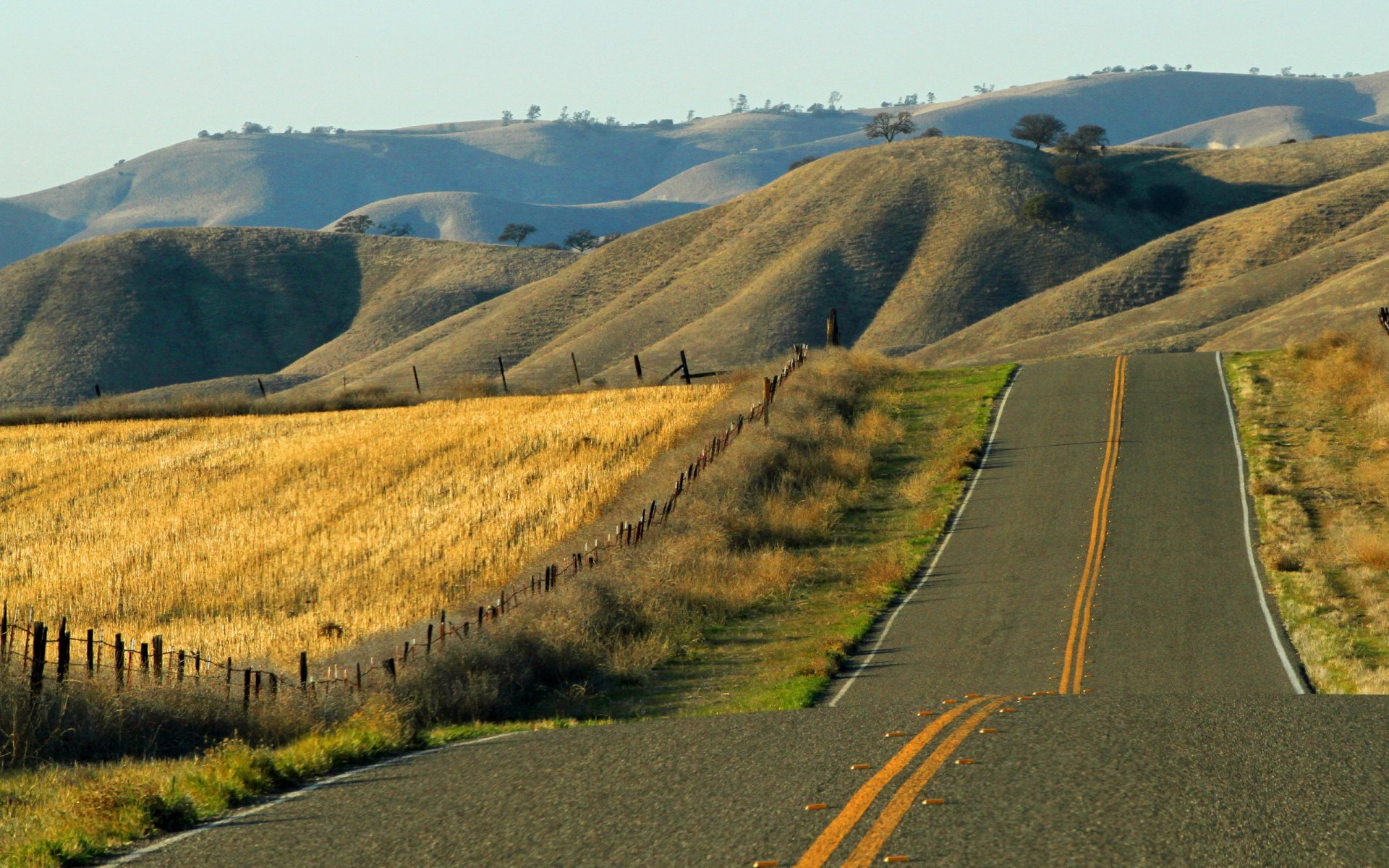 route champ paysage